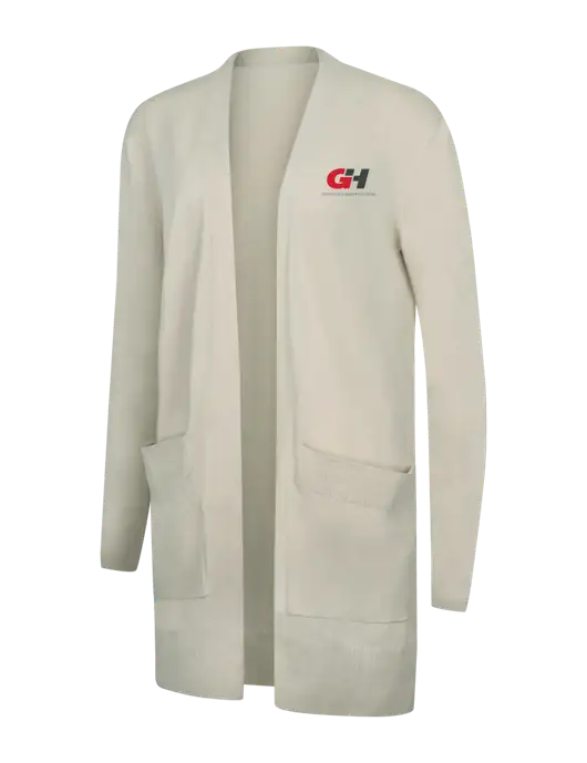 Mercer+Mettle Womens Ivory Open Front Cardigan Sweater w/G&H Logo