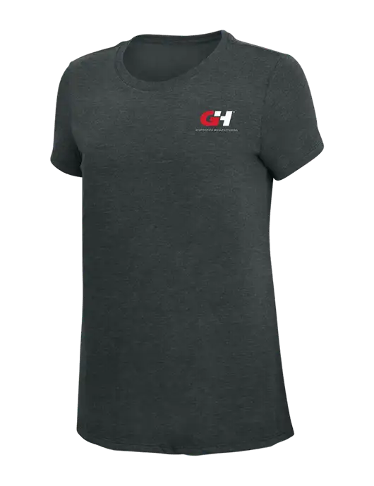 Womens Simply Soft Black Frost 4.5oz Poly/Combed Ring Spun Cotton T-Shirt w/G&H Logo