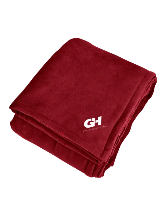 Mountain Lodge Red Rhubarb Blanket w/G&H Logo