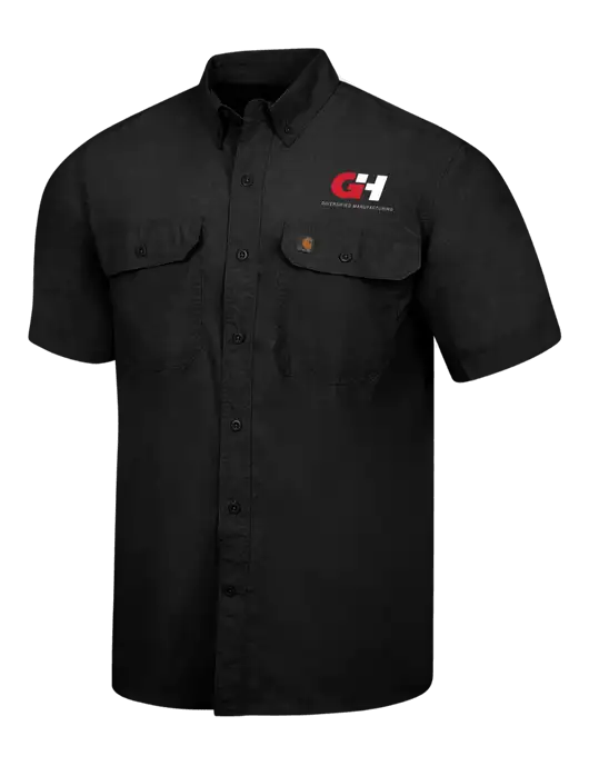 Carhartt Force Black Solid Short Sleeve Shirt w/G&H Logo
