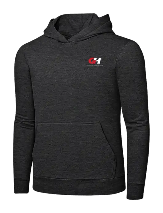 Dark Heather Grey 7.8 oz Ring Spun Hooded Sweatshirt w/G&H Logo