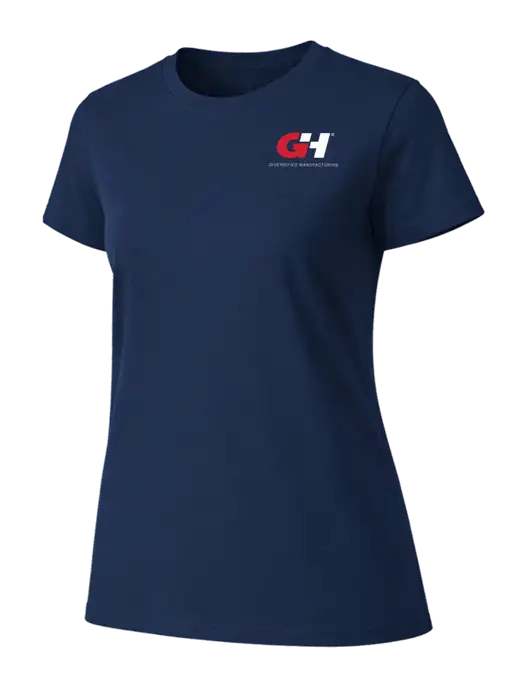 Womens Ring Spun Navy 4.5 oz T-Shirt w/G&H Logo