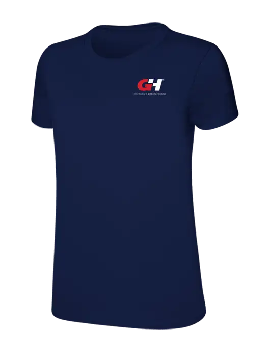 Womens Ring Spun Navy 4.5 oz T-Shirt w/G&H Logo
