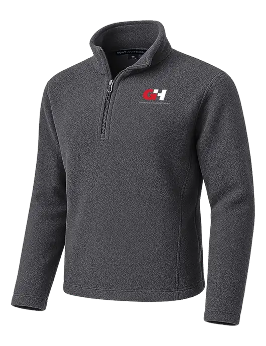 Dark Grey Fleece 1/4-Zip Pullover w/G&H Logo