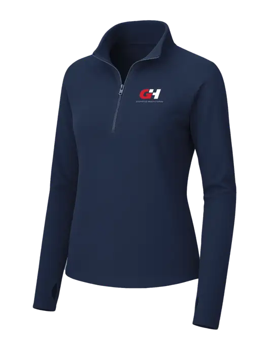 Womens Navy Microfleece 1/2 Zip Pullover w/G&H Logo