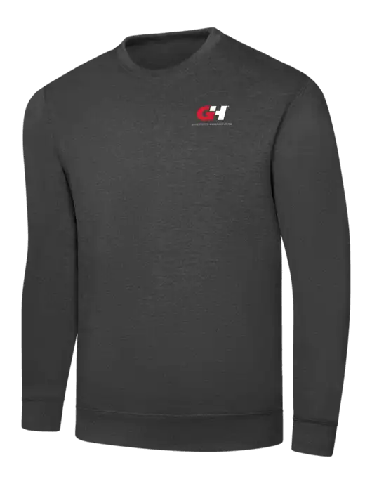 Dark Heather Grey 7.8 oz Ring Spun Crew Sweatshirt w/G&H Logo