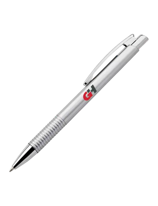 Malay Silver Ballpoint Pen - Blue Ink w/G&H Logo