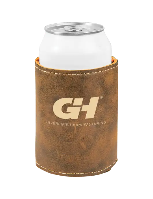 Rustic Leatherette Beverage Holder w/G&H Logo