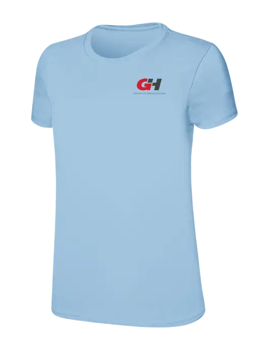 Womens Ring Spun Light Blue 4.5 oz T-Shirt w/G&H Logo