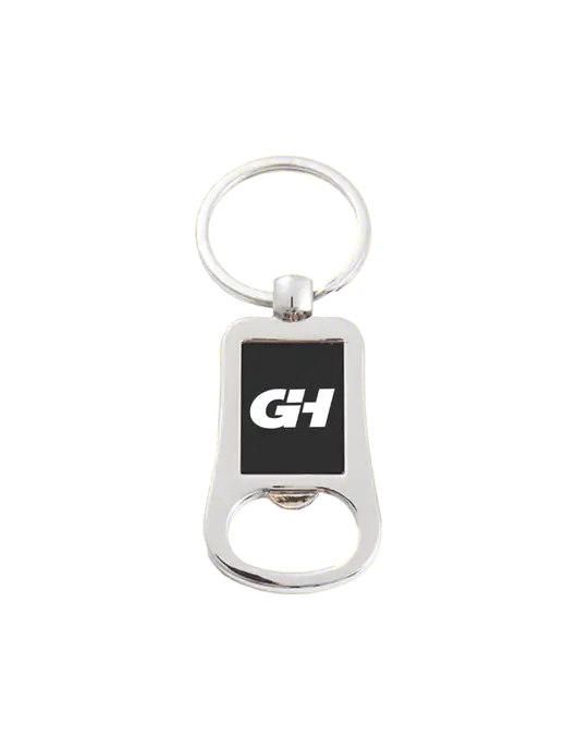 Silver & Black Bottle Opener Keychain w/G&H Logo