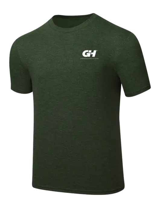 Simply Soft Heathered Forest Green 4.5oz  Poly/Combed Ring Spun Cotton T-Shirt w/G&H Logo