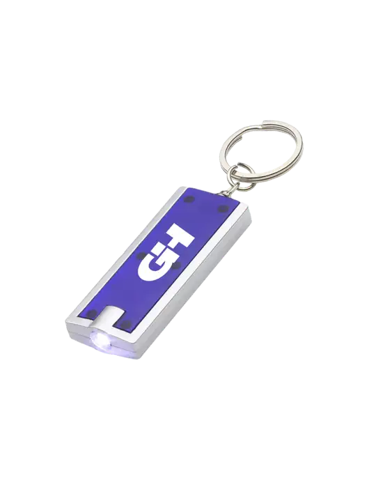 Simple Touch Blue LED Keychain w/G&H Logo