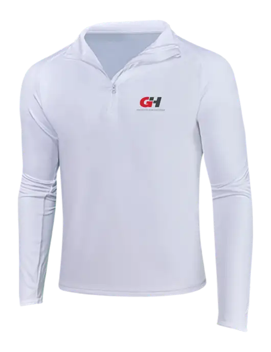 White Sport Wick Stretch 1/4 Zip Pullover w/G&H Logo