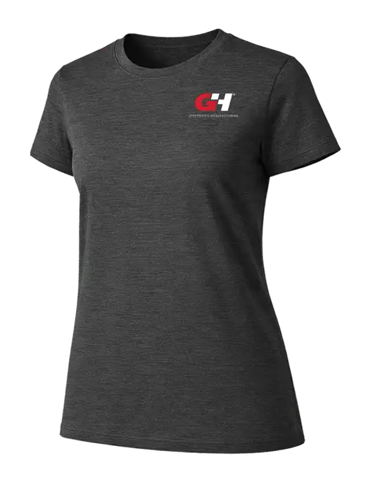 Womens Ring Spun Dark Heather Grey 4.5 oz T-Shirt w/G&H Logo