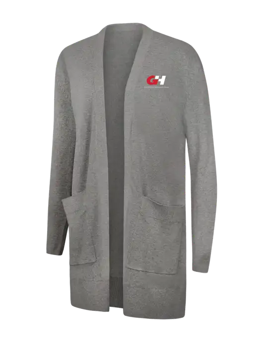 Mercer+Mettle Womens Light Grey Heather Open Front Cardigan Sweater w/G&H Logo
