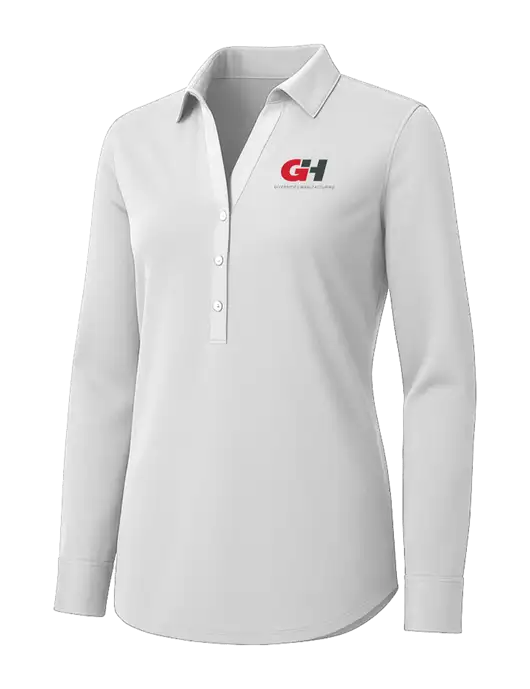 Womens White City Stretch Shirt w/G&H Logo