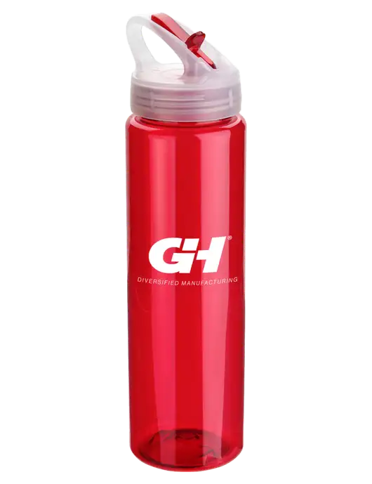 Buddy Red 32 oz PET Bottle with Flip Lid w/G&H Logo