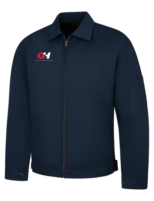 Red Kap Navy Slash Pocket Jacket w/G&H Logo