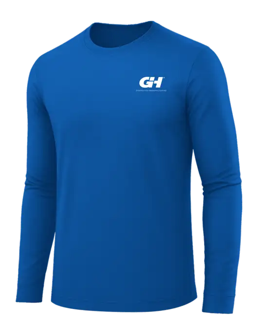 Long Sleeve Royal Blue PosiCharge Competitor Tee w/G&H Logo