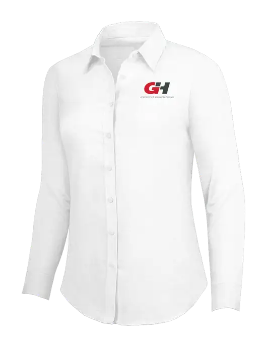 White Womens SuperPro Oxford Shirt w/G&H Logo
