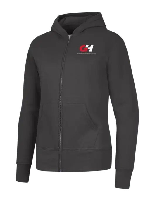 Charcoal Womens Core Fleece Full-Zip Hooded Sweatshirt w/G&H Logo