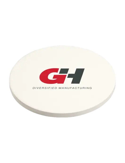 Absorbent White Coaster with Cork Base w/G&H Logo