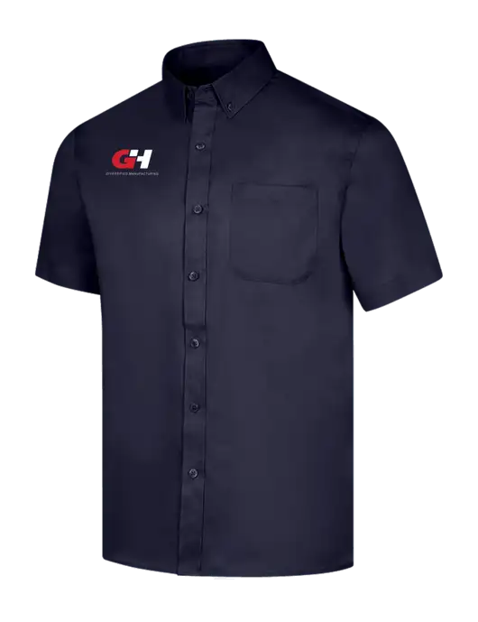 Short Sleeve Navy Superpro React Twill Shirt w/G&H Logo