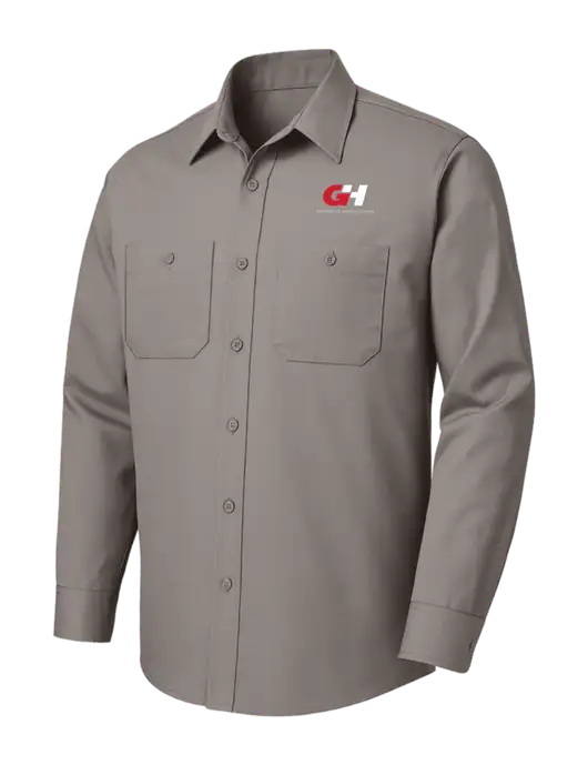 Red Kap Medium Grey Long Sleeve Work Shirt w/G&H Logo