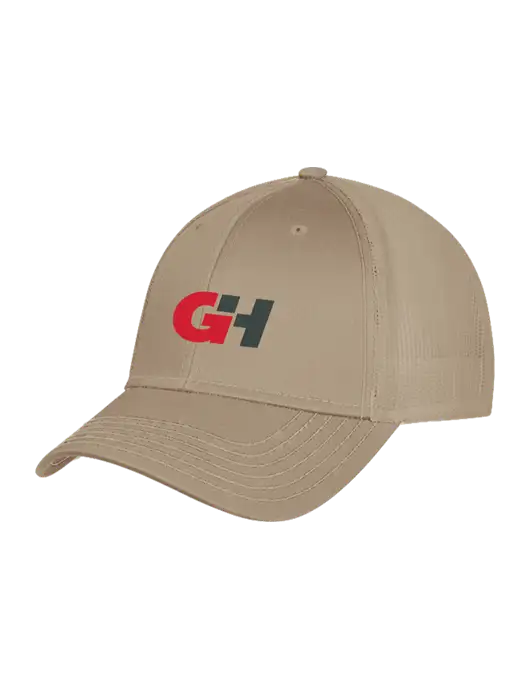 Khaki Mesh Trucker Cap Snap Back w/G&H Logo