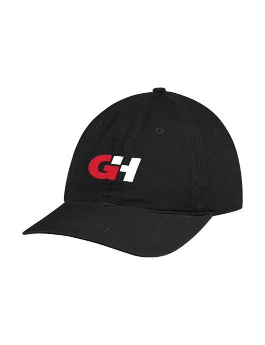 Garment Washed Unstructured Twill Black Cap w/G&H Logo