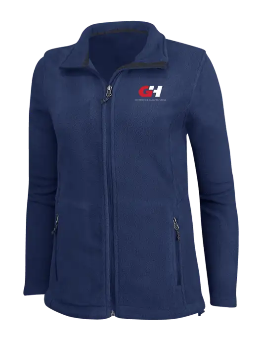 Womens Navy Fleece Jacket w/G&H Logo