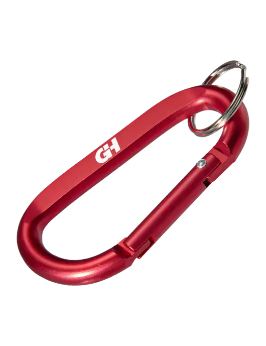 Red Carabiner & Key Ring w/G&H Logo