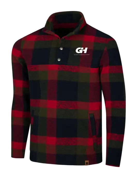 Russell Outdoors Red/Black Plaid Basin Snap Pullover w/G&H Logo