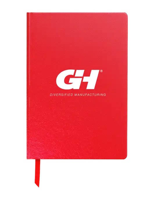 Achieve Red Hardcover Journal, 5.5 x 8.37 w/G&H Logo