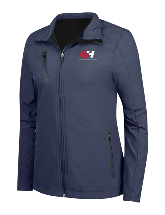 Navy Womens Welded Softshell Jacket w/G&H Logo