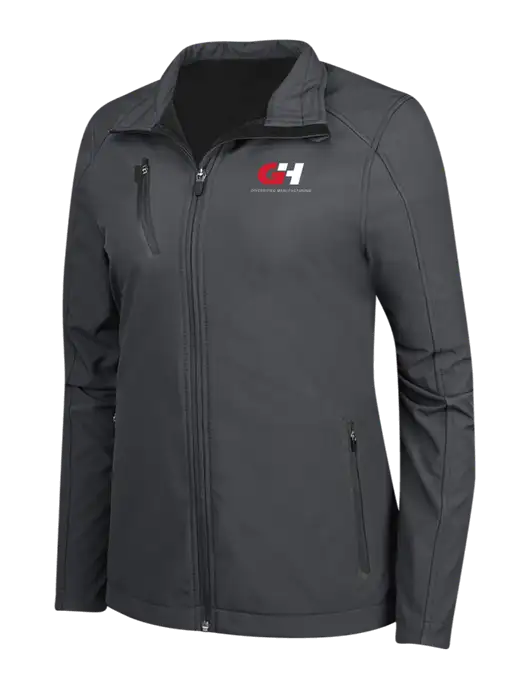 Dark Grey Womens Welded Softshell Jacket w/G&H Logo