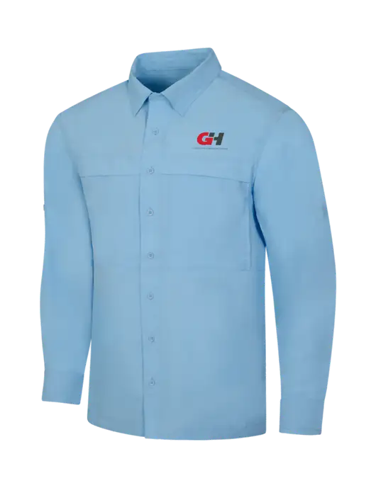 Light Blue Long Sleeve UV Daybreak Shirt w/G&H Logo
