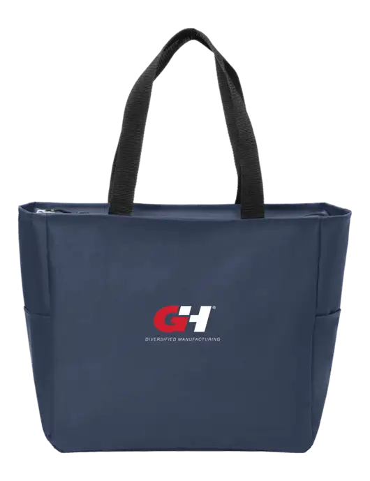 Everyday Navy Zip Tote  w/G&H Logo