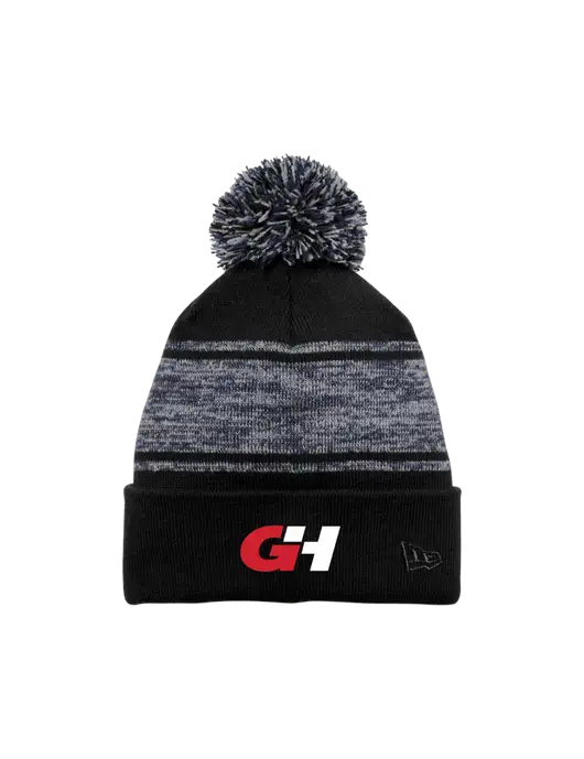 New Era Black/Navy Knit Chilled Pom Beanie w/G&H Logo