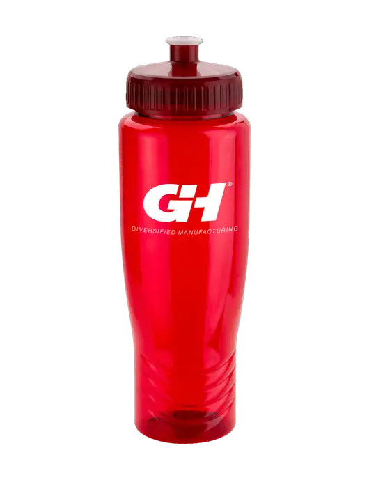 Roam Red 28 oz Eco-Polyclear Bottle with Push Pull Lid w/G&H Logo