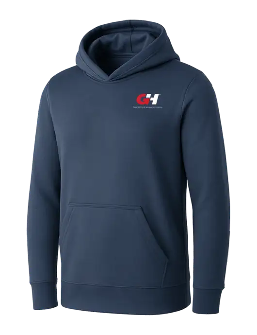 Womens Navy Core Fleece Pullover Hooded Sweatshirt w/G&H Logo