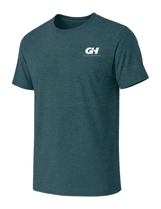 BELLA+CANVAS Heather Dark Teal CVC Short Sleeve Tee w/G&H Logo
