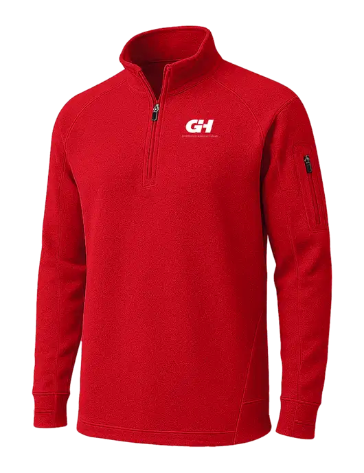 True Red Tech Fleece 1/4 Zip Pullover w/G&H Logo