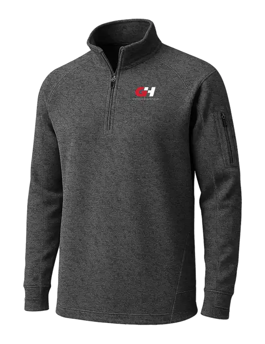 Graphite Heather Tech Fleece 1/4 Zip Pullover w/G&H Logo