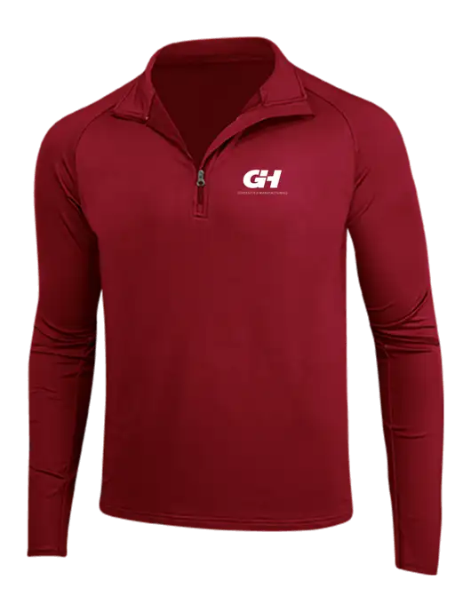 Red Sport Wick Stretch 1/4 Zip Pullover w/G&H Logo