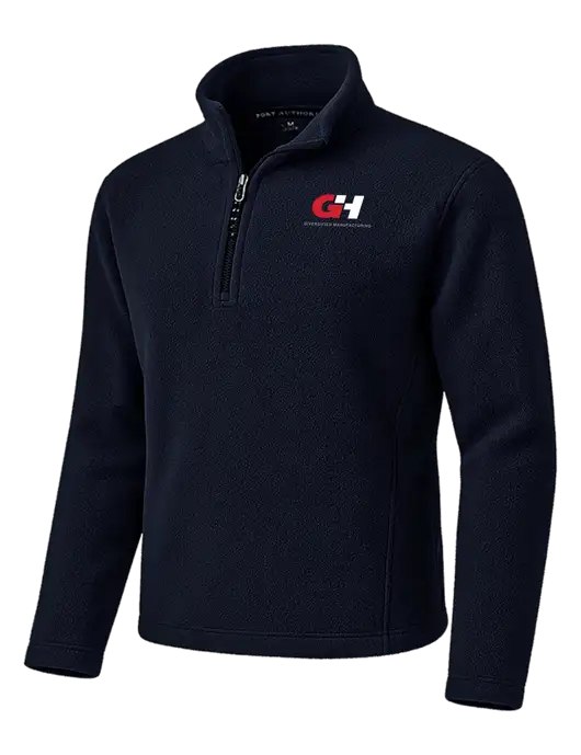 Navy Fleece 1/4-Zip Pullover w/G&H Logo