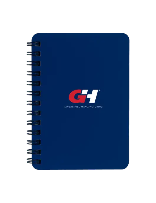 Sturdy Navy Blue Hardcover Notebook, 5.25 x 7 w/G&H Logo