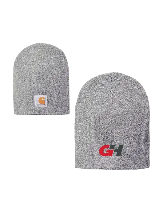 Carhartt Light Grey Heather Acrylic Knit Hat w/G&H Logo