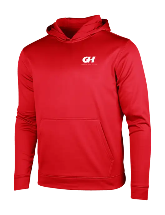 Deep Red Sport-Wick Fleece Hooded Pullover w/G&H Logo