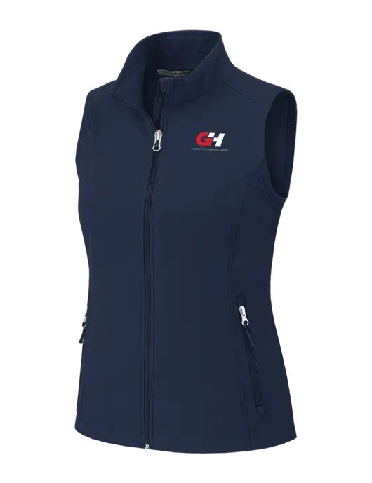 Navy Womens Core Soft Shell Vest w/G&H Logo